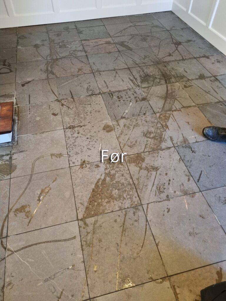 Diamantpolering af ølandfliser i privat villa